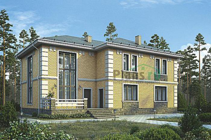 Проект дома Кирпичный двухэтажный дом 39-04 Визуализация фасада