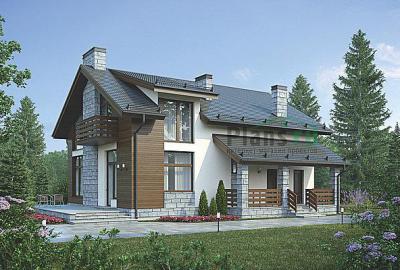 Проект дома Кирпичный одноэтажный дом с мансардой 73-12