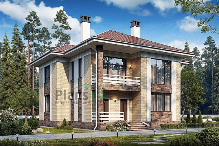 Проект дома Кирпичный загородный дом с мансардой 74-38 Визуализация фасада