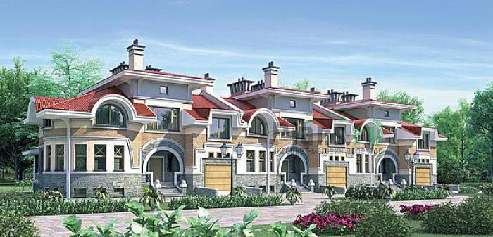 Проект дома Кирпичный двухэтажный дом с цоколем 35-20 Визуализация фасада