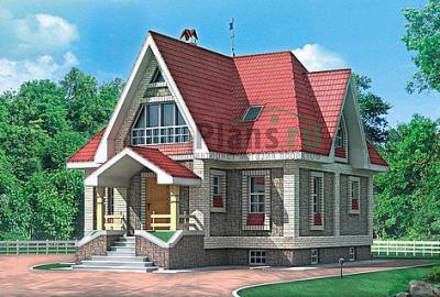 Проект дома Деревянный дом с мансардой и подвальными помещениями 10-72