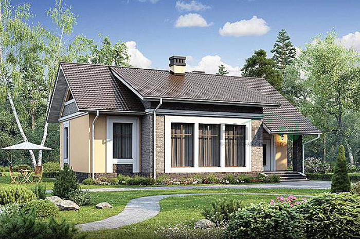 Проект дома Кирпичный дом с мансардой 73-71 Визуализация фасада