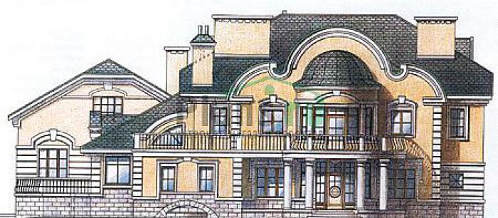 Проект дома Кирпичный коттедж в два полных этажа 34-10 Визуализация фасада