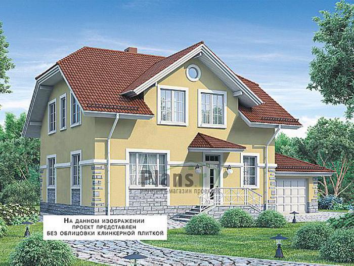 Проект дома Каркасный дом с мансардой 90-60 Визуализация фасада