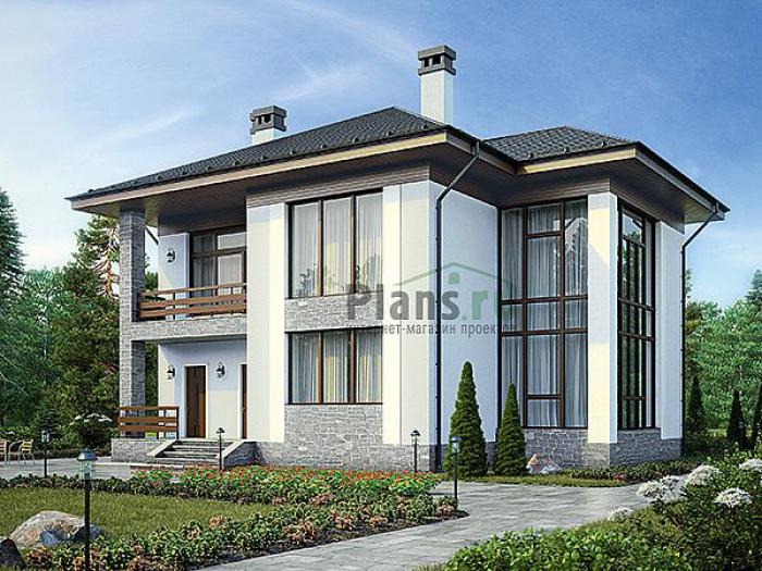 Проект дома Кирпичный двухэтажный дом 43-60 Визуализация фасада