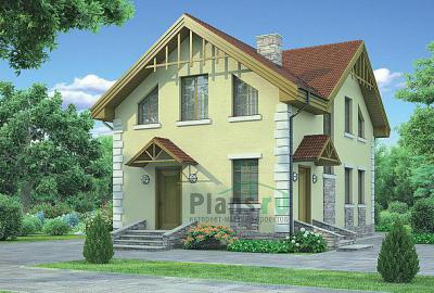 Проект дома Кирпичный дом с мансардой 71-91